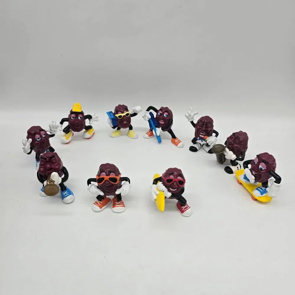 Vintage California Raisins PVC Figurine Lot of 10 Calrab Applause Toys 1987 1988